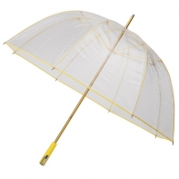 Duża przezroczysta parasolka FALCONE z żółtym stelażem