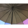 Automatyczny duży parasol czarny z lamówką TĘCZA, 16 brytów