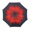 Parasol odwrócony "Revers" z czerwonym kwiatem