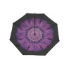 Parasol odwrócony "Revers" z fioletowym kwiatem