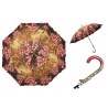 Długa automatyczna parasolka damska z falbanką, biało-czerwone róże