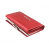 Damski skórzany zestaw prezentowy: pasek + portfel Pierre Cardin, czerwony