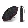 Automatyczna parasolka Happy Rain, czarna w tęczowe groszki 