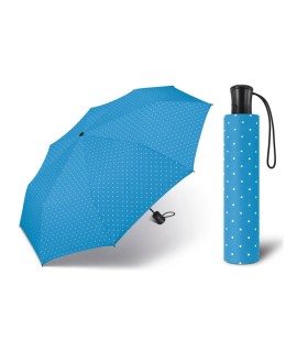 Automatyczna parasolka Happy Rain, niebieska w groszki