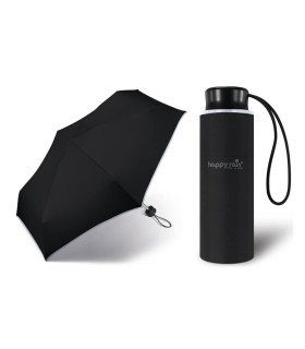 Kieszonkowa, ultra mini parasolka Happy Rain 16 cm, czarna