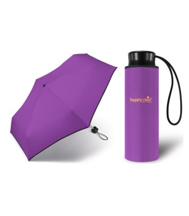 Kieszonkowa, ultra mini parasolka Happy Rain 16 cm, fioletowa