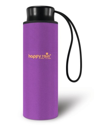 Kieszonkowa, ultra mini parasolka Happy Rain 16 cm, fioletowa