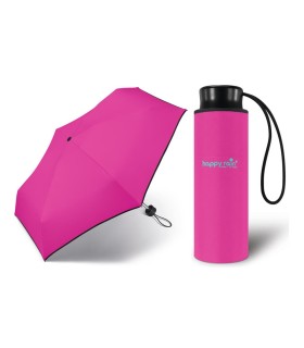 Kieszonkowa, ultra mini parasolka Happy Rain 16 cm, różowa