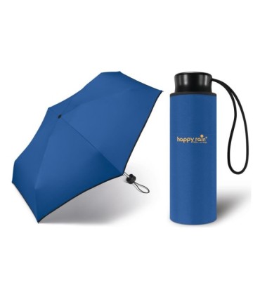 Kieszonkowa, ultra mini parasolka Happy Rain 16 cm, niebieska