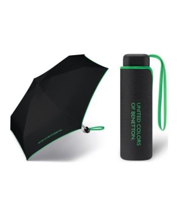 Mała parasolka Benetton ultra mini 17 cm, czarna