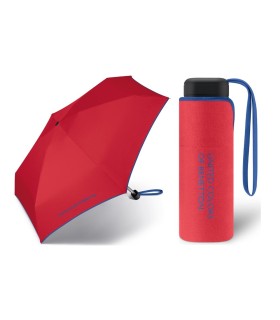 Mała parasolka Benetton ultra mini 17 cm, czerwona