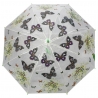 Automatyczna parasolka damska przezroczysta MOTYLE, zielona