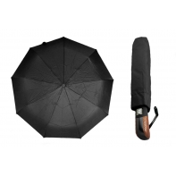 Automatyczna parasolka męska z elegancką rączką, czarna