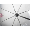 Przezroczysta GŁĘBOKA parasolka automatyczna Perletti, PARYSKI WZÓR