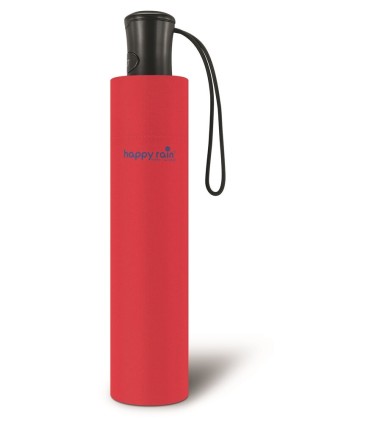 Automatyczna lekka parasolka Happy Rain, czerwona