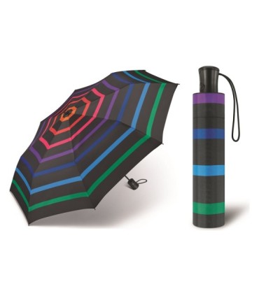 Automatyczna lekka parasolka HAPPY RAIN, TĘCZOWE PASECZKI