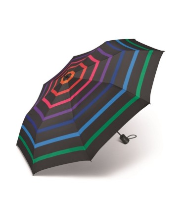 Automatyczna lekka parasolka HAPPY RAIN, TĘCZOWE PASECZKI