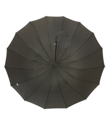 Mocny olbrzymi parasol męski XXL 130CM 16-drutowy, CZARNY