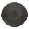 Mocny olbrzymi parasol męski XXL 130CM 16-drutowy, CZARNY