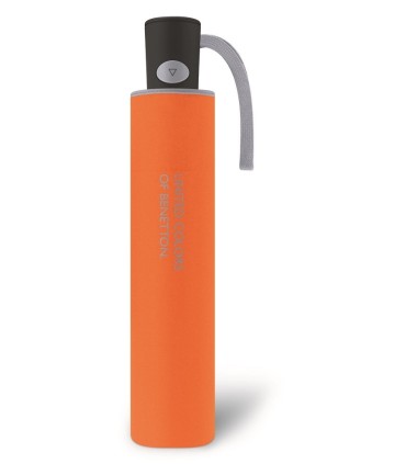 Automatyczna parasolka damska BENETTON, pomarańczowo-szara