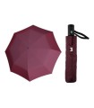 Automatyczna parasolka damska do torebki DOPPLER Carbonsteel, bordowa w kropki