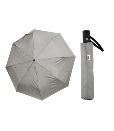 Mocna AUTOMATYCZNA parasolka Doppler Carbonsteel, szara w KROPKI