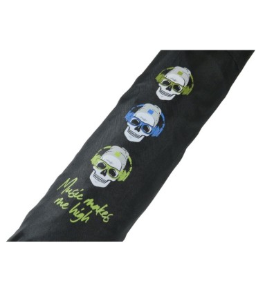 Automatyczna parasolka damska Perletti, CZARNA w CZASZKI