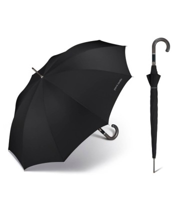 Długi czarny parasol automatyczny Pierre Cardin NOIRE