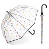Przezroczysta parasolka Happy Rain, gwiazdki