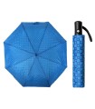 Lekka, automatyczna parasolka damska z włóknem do torebki, niebieska w kratkę