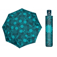 Wytrzymała AUTOMATYCZNA parasolka Doppler, granatowa w kwiaty