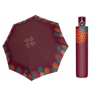 Wytrzymała AUTOMATYCZNA parasolka Doppler, bordowa z ornamentem