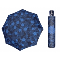 Wytrzymała AUTOMATYCZNA parasolka Doppler, niebieska w kwiaty