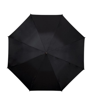 Bardzo duży, automatyczny, wytrzymały parasol czarno srebrny