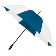Manualna bardzo duża parasolka biało-niebieska