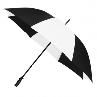 Manualna bardzo duża parasolka biało-czarna