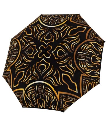 AUTOMATYCZNA DAMSKA PARASOLKA DOPPLER FIBER Magic Złoty Wzór