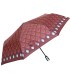 Automatyczna parasolka damska marki Parasol, brązowa w ogniki