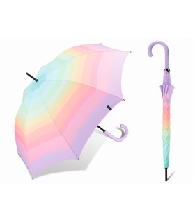 Długa automatyczna parasolka Esprit, tęcza pastelowa