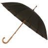 Ciemnozielony parasol w prostokąty Falcone, drewniana rączka, Impliva