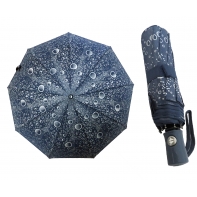 Automatyczna parasolka damska BLUE Rain w krople, granatowa