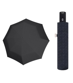 Automatyczny bardzo mocny parasol męski CARBONSTEEL Doppler, czarno szare romby