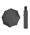 Automatyczny parasol męski do teczki DOPPLER Carbonsteel, szary w prążki