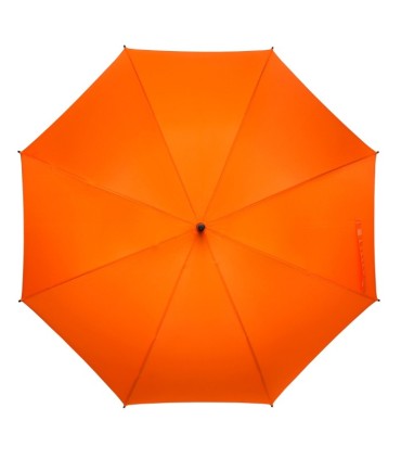 Automatyczna lekka parasolka damska pomarańczowa z czarnym stelażem