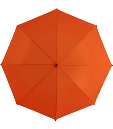 Automatyczna lekka parasolka damska pomarańczowa z czarnym stelażem