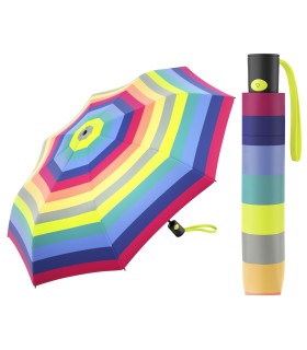 Automatyczna parasolka Benetton w kolorowe pasy