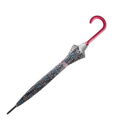 Głęboka automatyczna przezroczysta parasolka Benetton Kolorowa