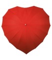 Romantyczna, lekka parasolka damska w kształcie serca, stelaż włókno, czerwona