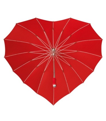 Parasolka damska w kształcie serca czerwona