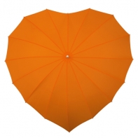 Pomarańczowa parasolka w kształcie serca